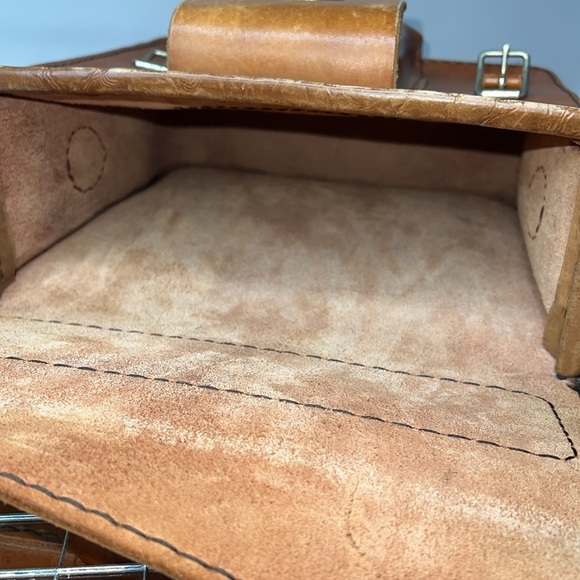 Vintage Ranger Saddle Bag Structured Belting Leather Rectangular Crossbody Bag - Picture 10 of 15